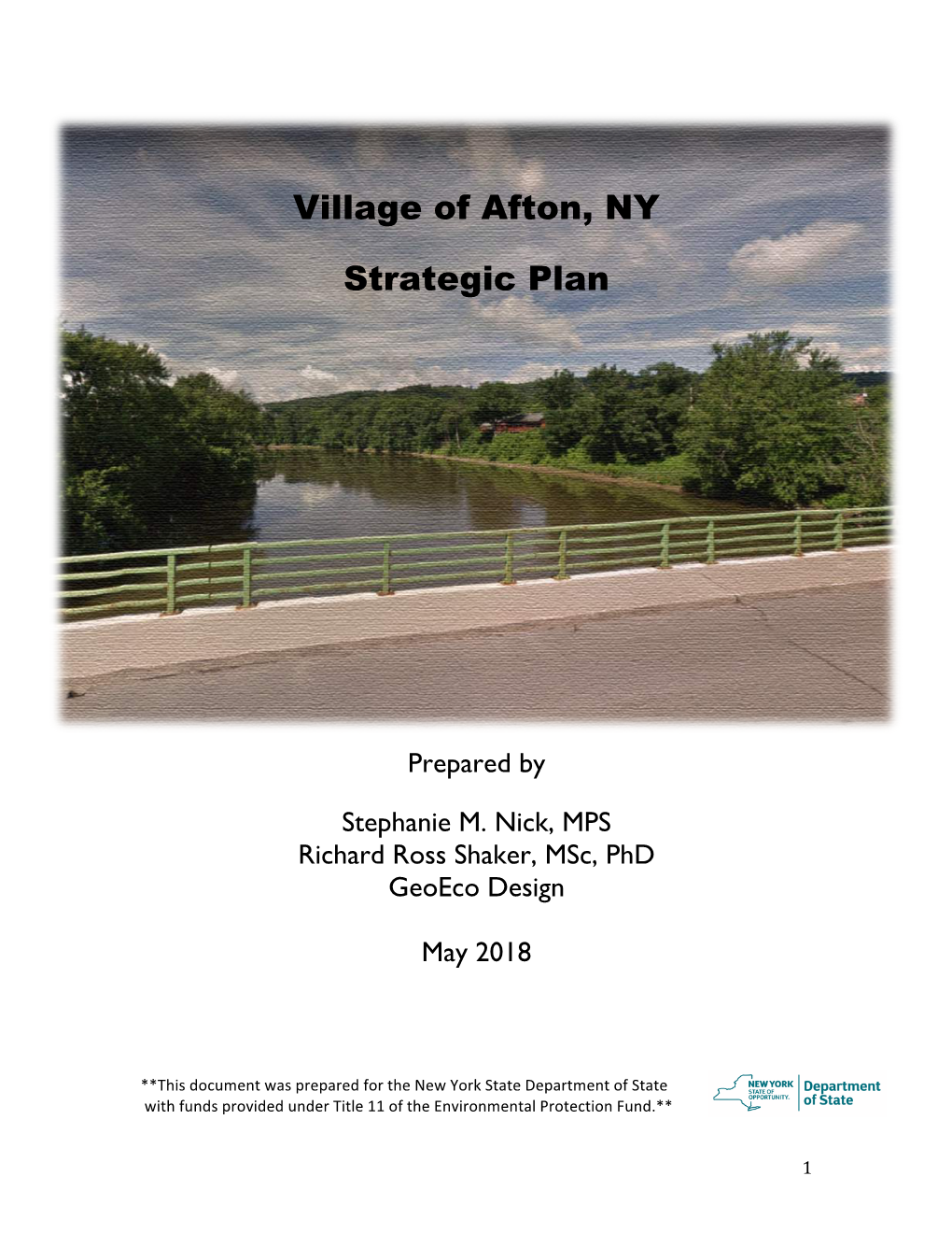 Village of Afton, NY Strategic Plan