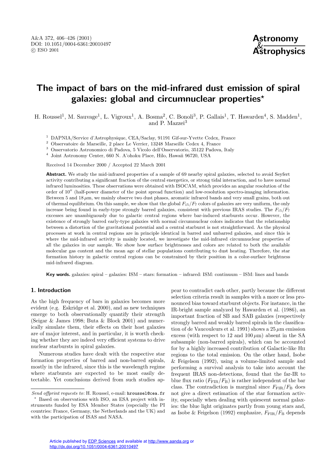 The Impact of Bars on the Mid-Infrared Dust Emission of Spiral Galaxies: Global and Circumnuclear Properties?