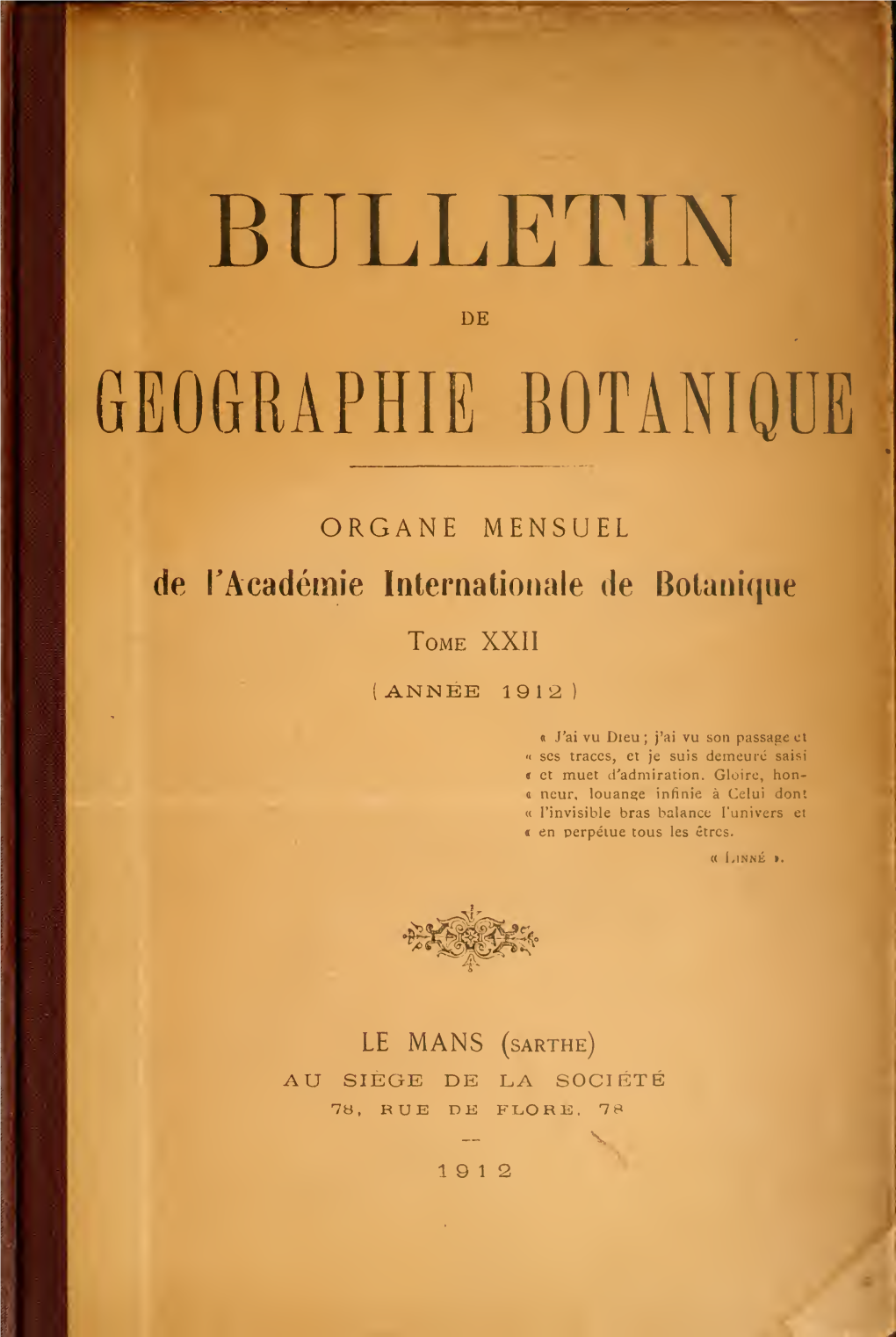 Bulletin De Geographie Botanique
