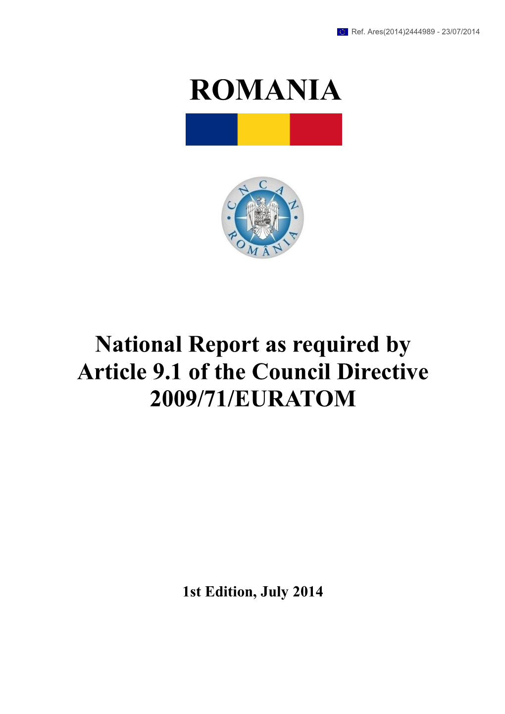 Romanian National Report