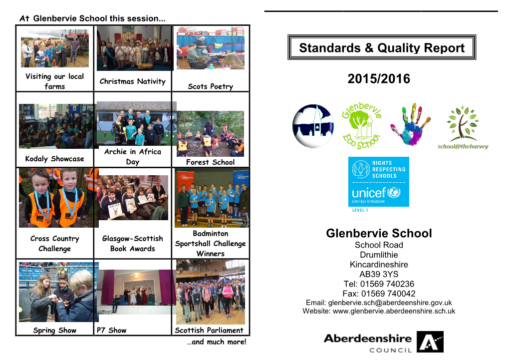 Standards Quality Report – Glenbervie 2015-16