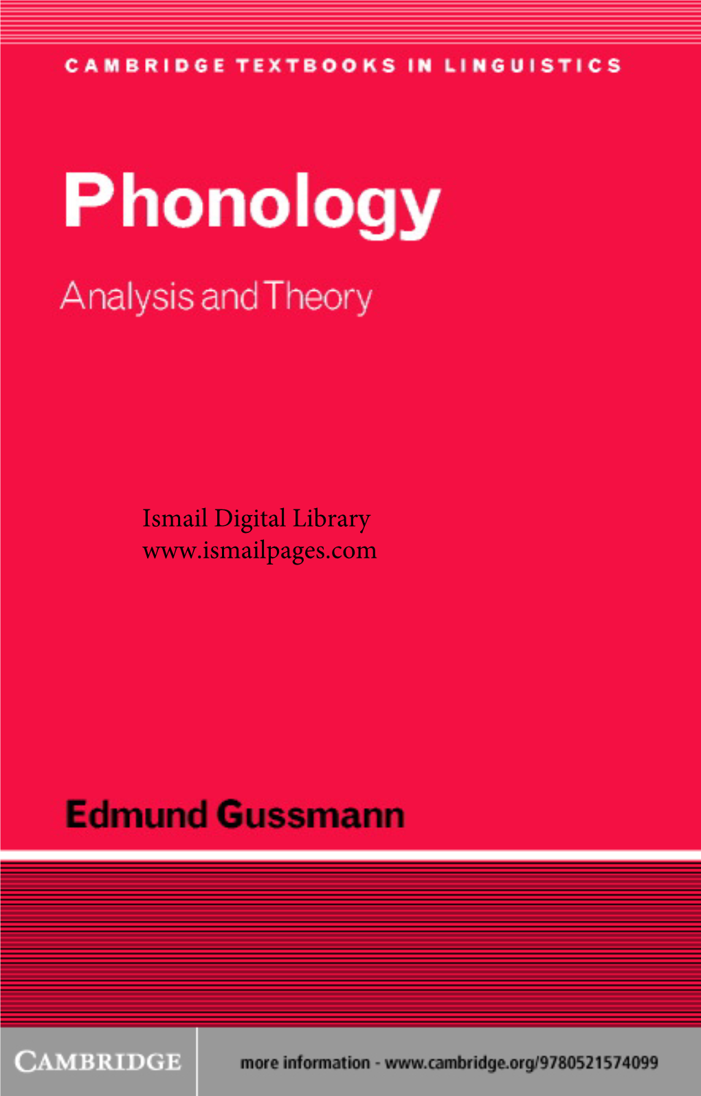 Phonology for Students Which Assumes No Prior Knowledge of This Area of Linguistics and Provides an Overall View of the ﬁeld Which Can Be Covered Within One Year