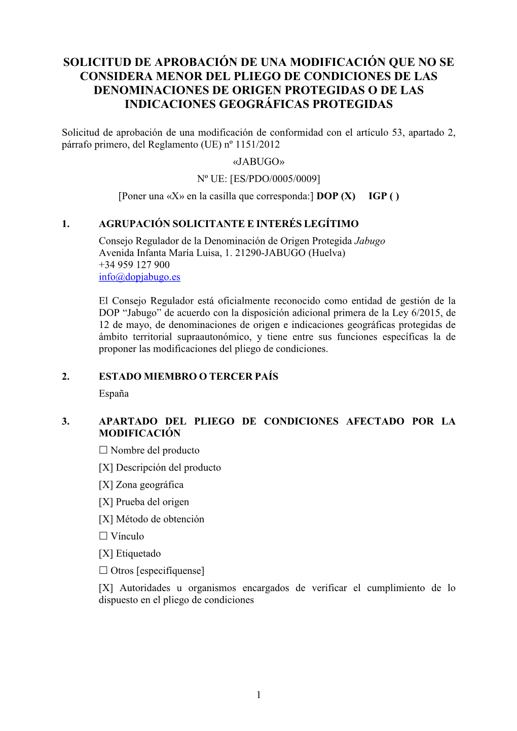 Solicitud De Aprobación De Una Modificación Mayor Del PC 28.04