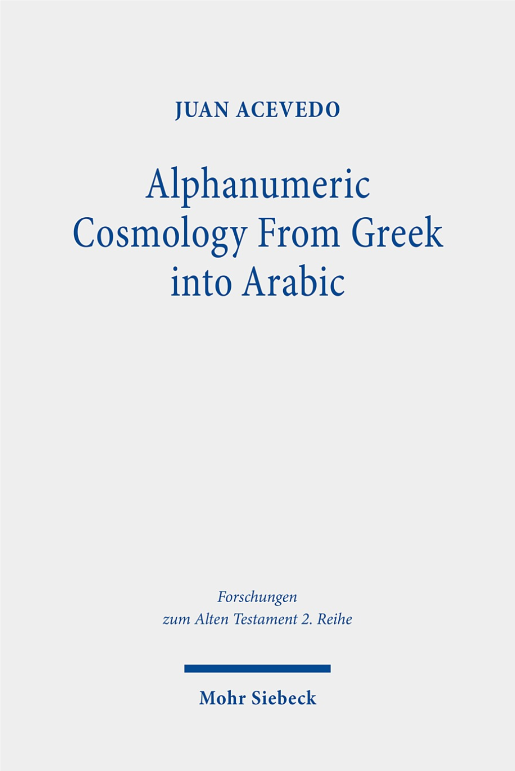 Alphanumeric Cosmology from Greek Into Arabic