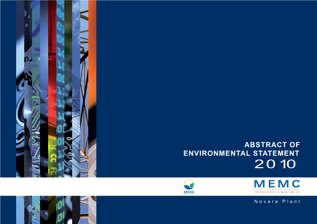 Abstract of Environmental Statement 2010