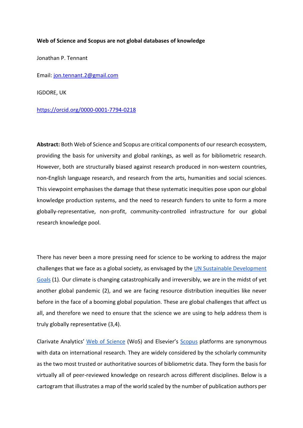 Web of Science and Scopus Are Not Global Databases of Knowledge