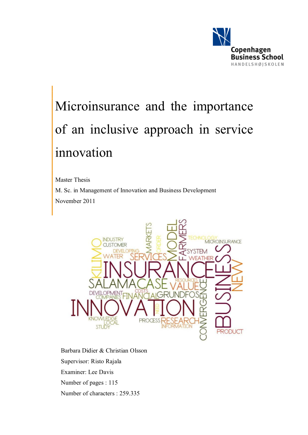 Microinsurance and the Importance of an Inclusive Approach in Service Innovation