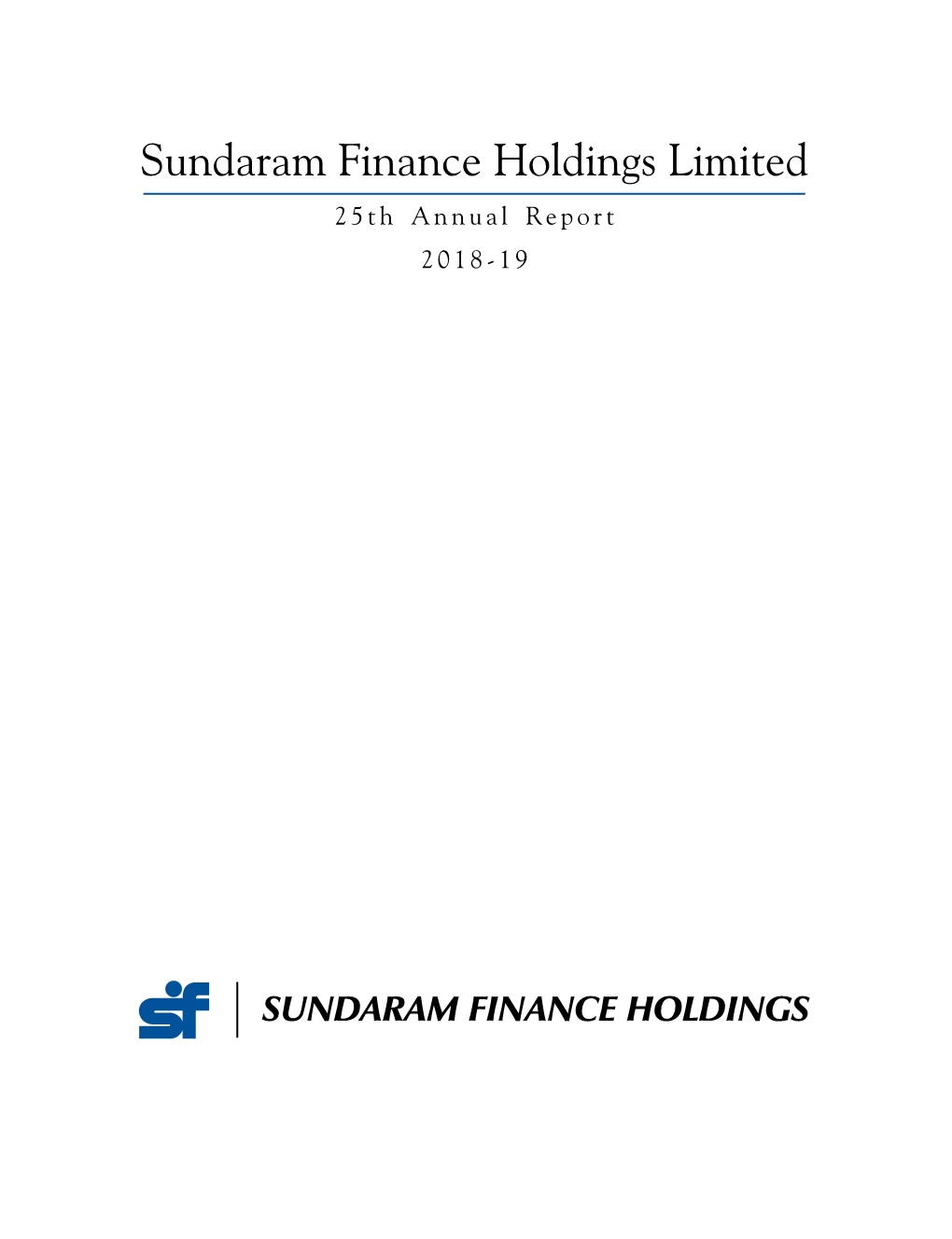 Sundaram Finance Holdings Limited