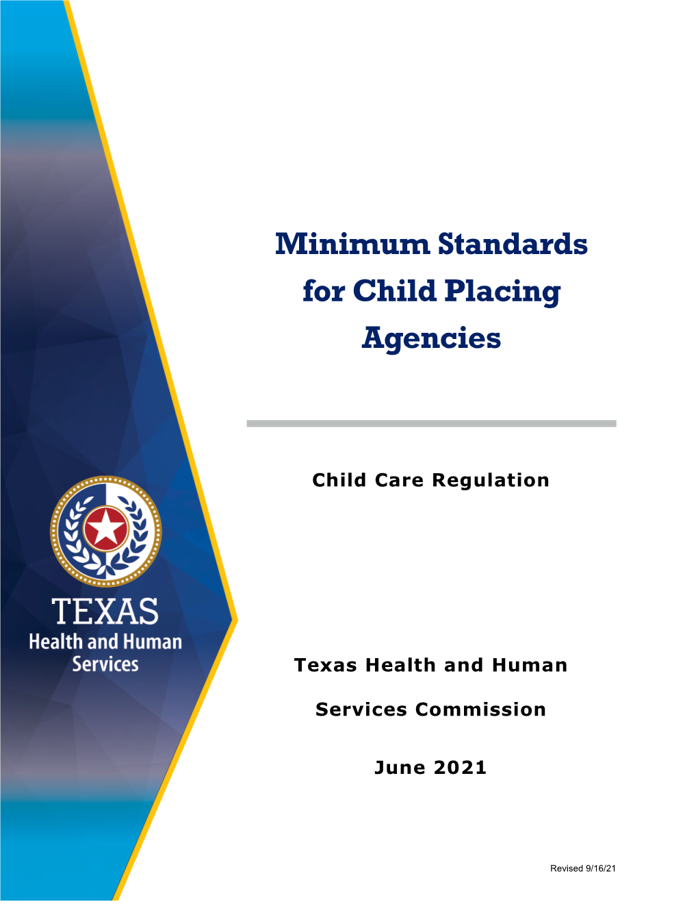 Minimum Standards for Child-Placing Agencies