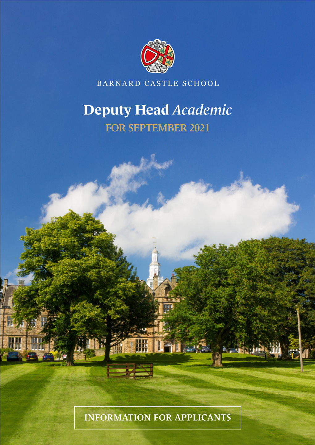 Deputy Head Academic for SEPTEMBER 2021