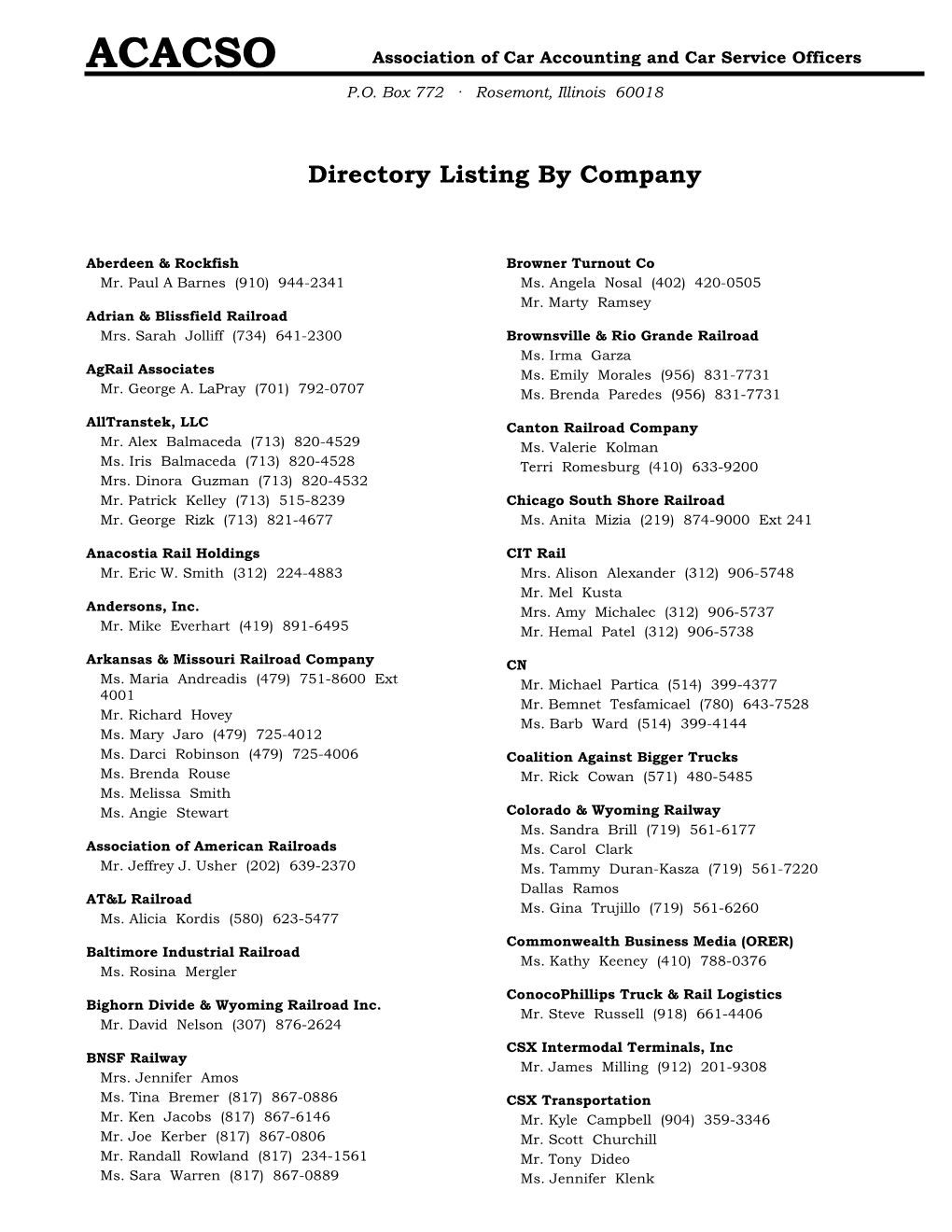 Web Directory by Company