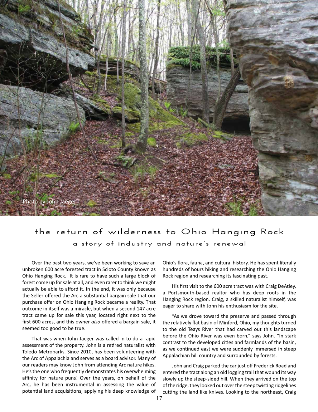 The Return of Wilderness to Ohio Hanging Rock a Story of Industry and Nature’S Renewal