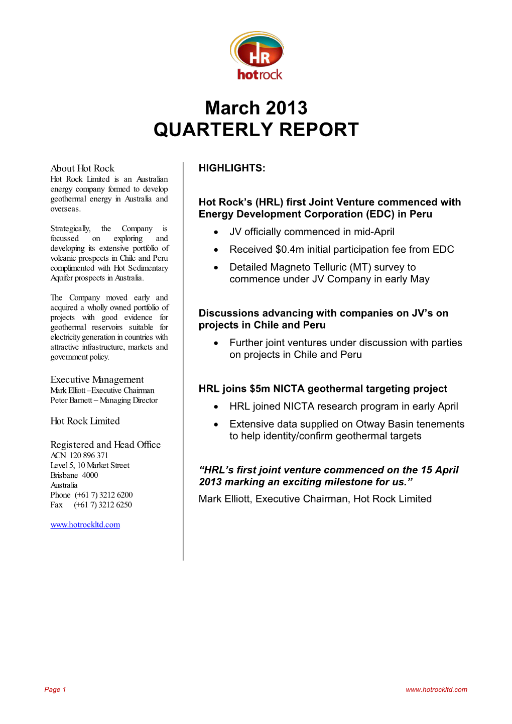 September 2004 Quarterly Draft