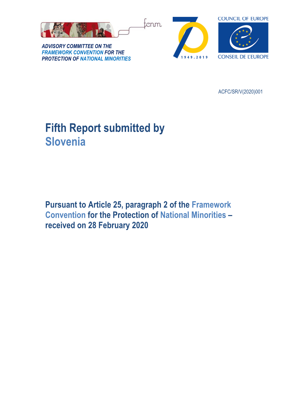 Fifth Report Submitted by Slovenia