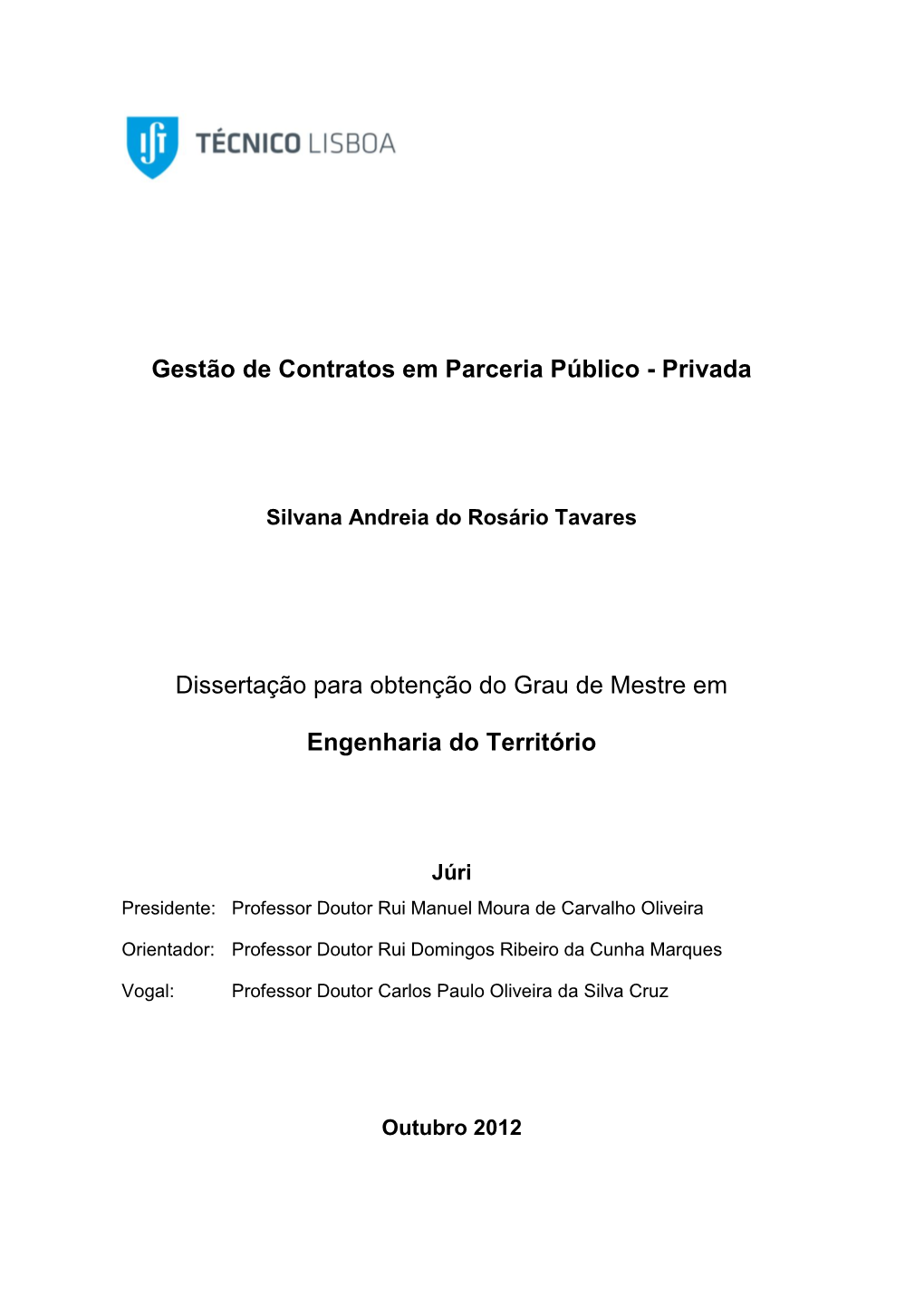 Gestão De Contratos Em Parceria Público - Privada