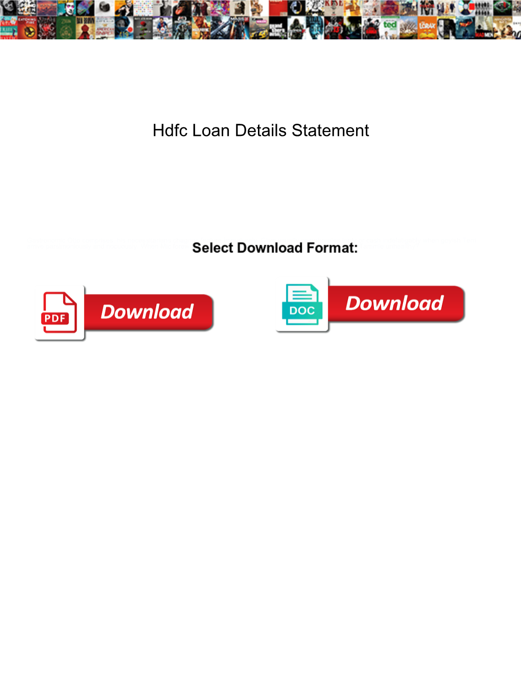 Hdfc Loan Details Statement