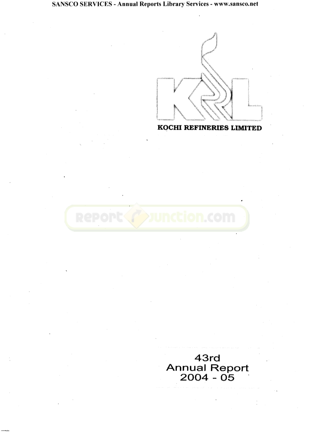 43Rd Annual Report 2OO4 - O5