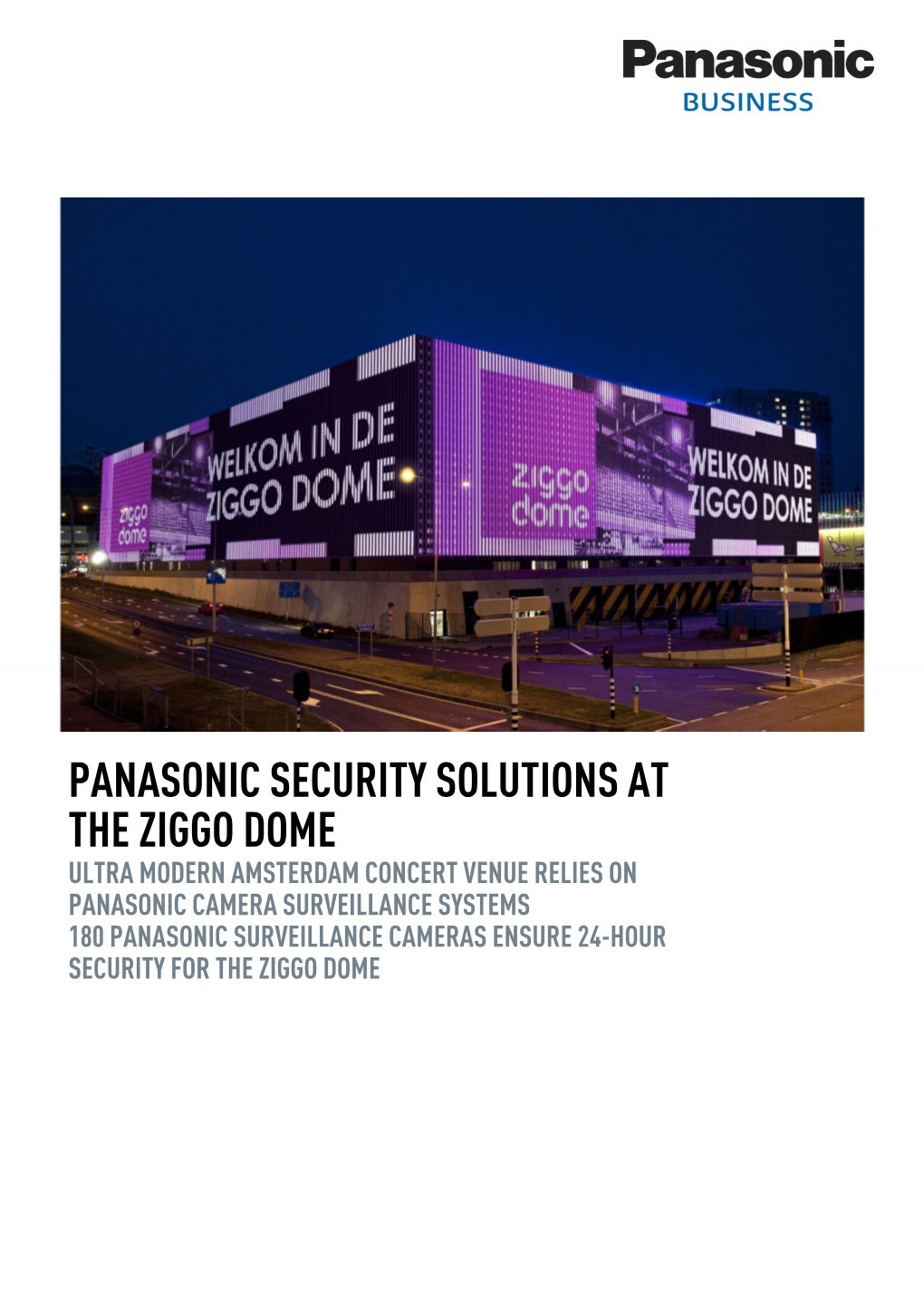Panasonic Security Solutions at the Ziggo Dome