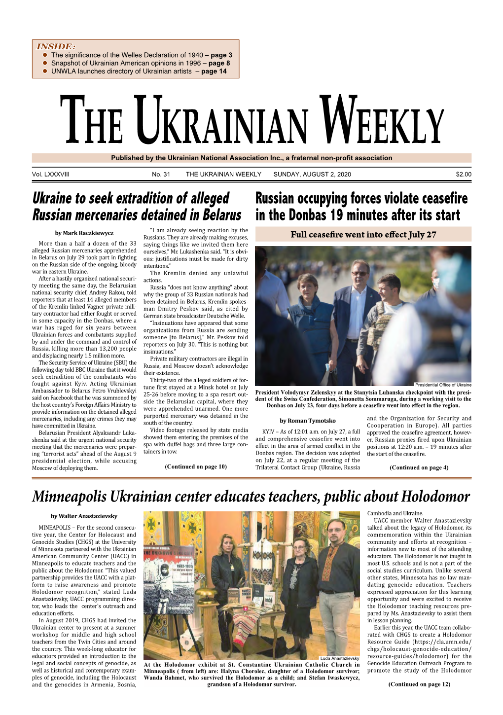 The Ukrainian Weekly, 2020