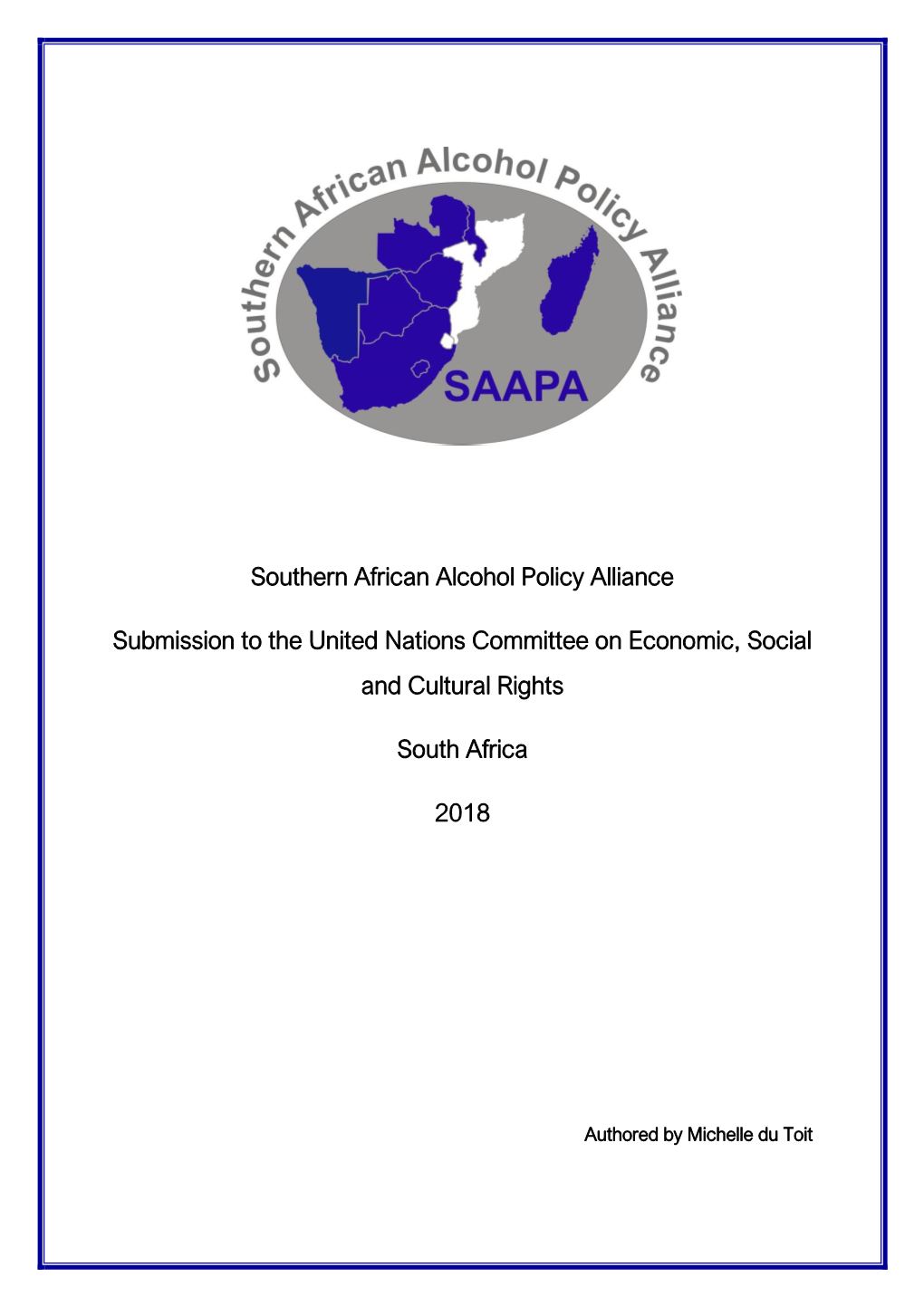 Southern African Alcohol Policy Alliance Submission to the United Nations Committee on Economic, Social and Cultural Rights Sout