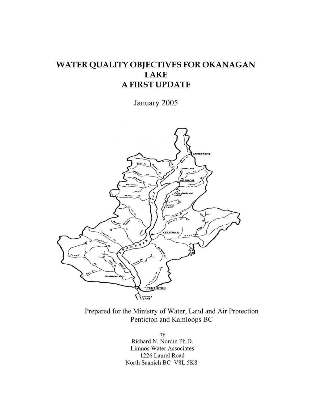 Okanagan Lake Water Quality Objectives First Update
