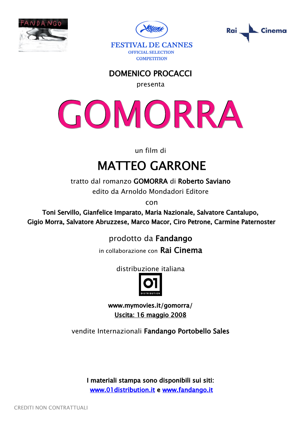 DOMENICO PROCACCI Presenta GGOOMMOORRRRAA