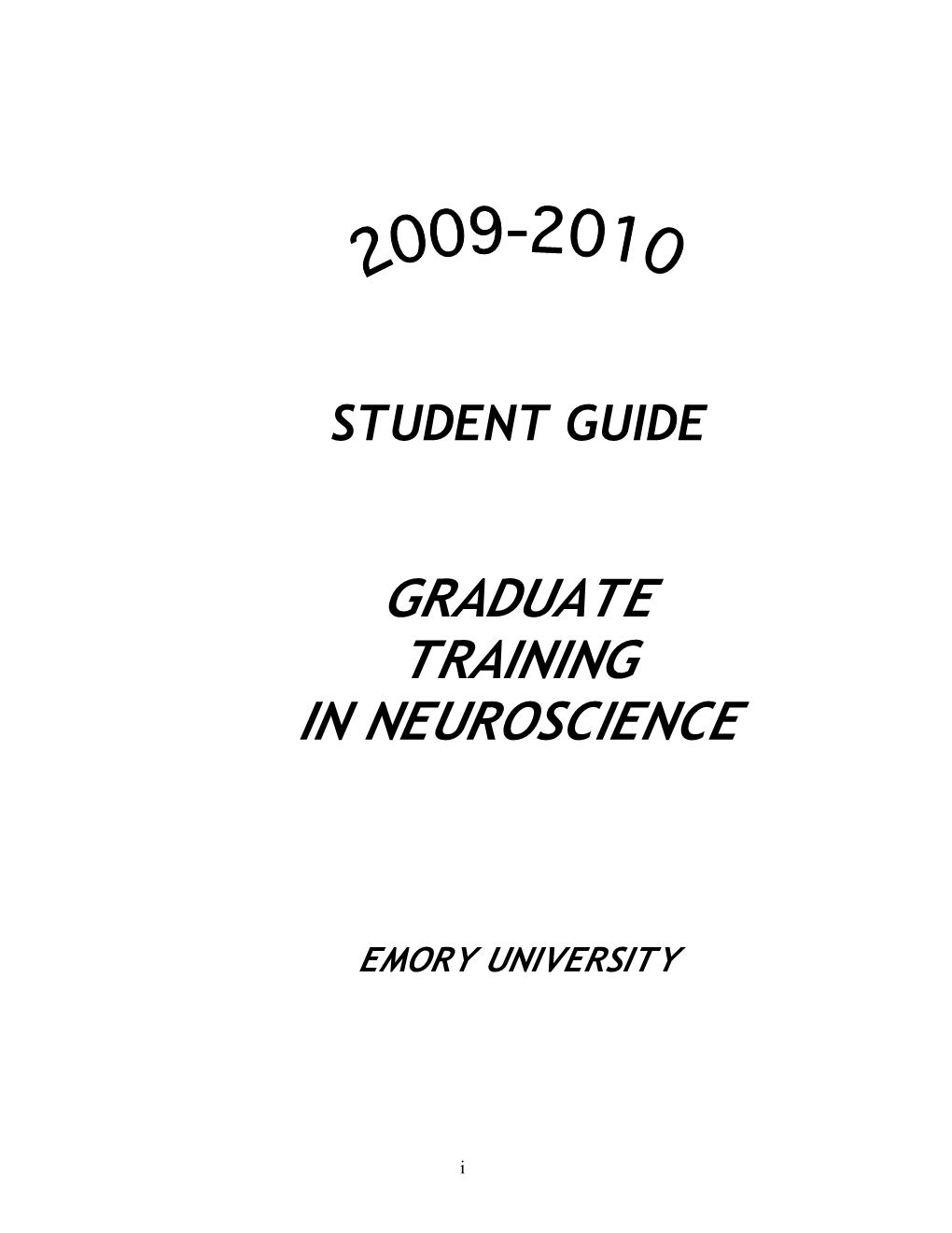 2009-2010 NS Student Guide