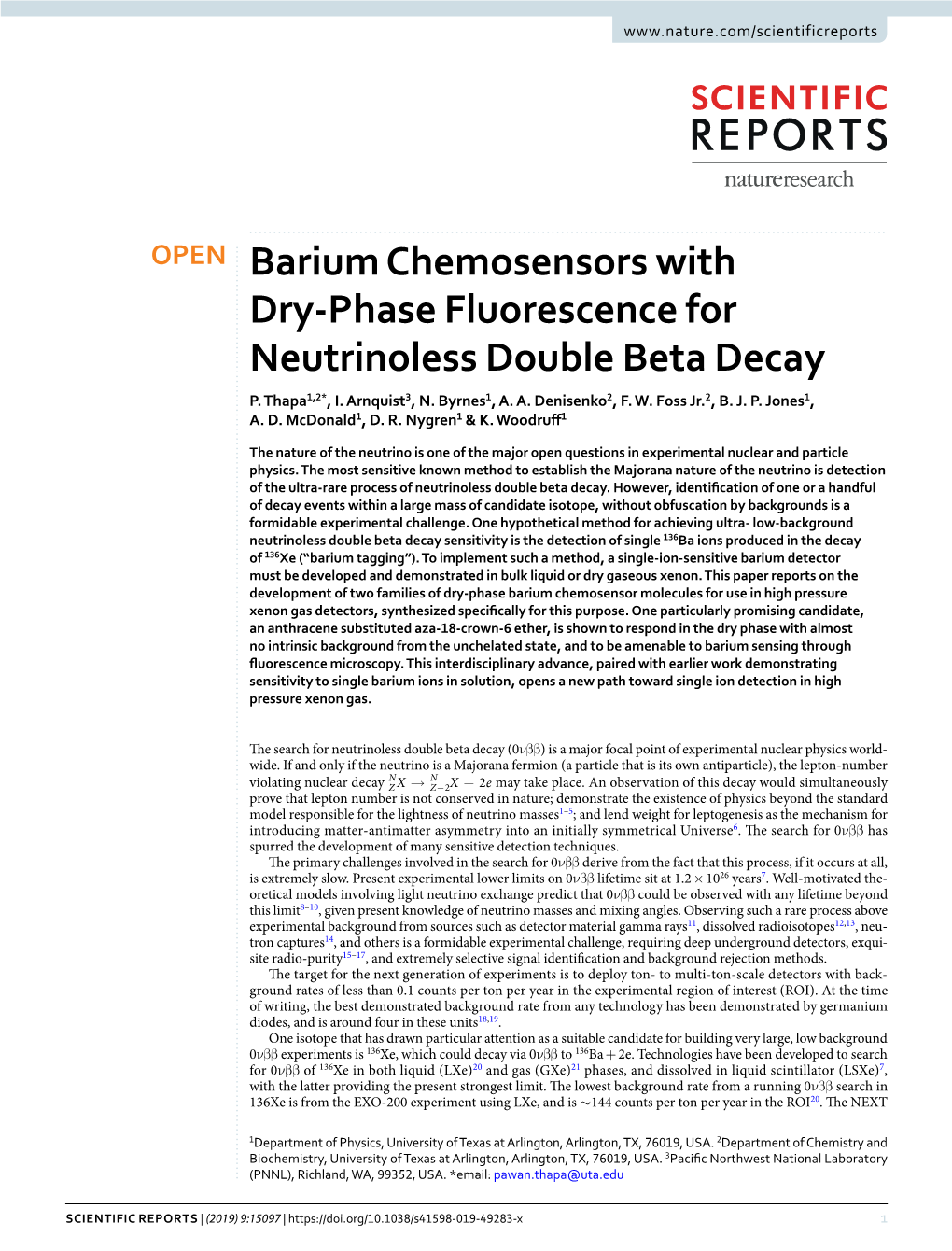 Barium Chemosensors with Dry-Phase Fluorescence for Neutrinoless Double Beta Decay P