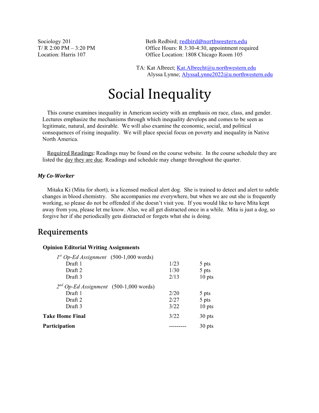 Social Inequality