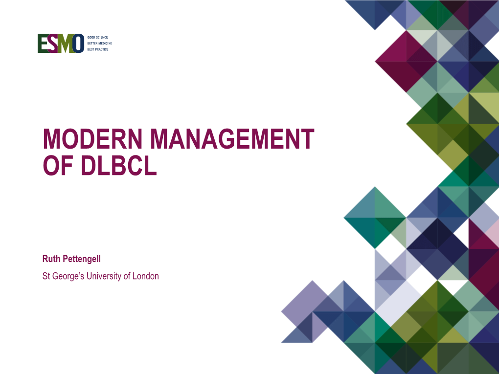 ESMO E-Learning: Modern Management of DLBCL