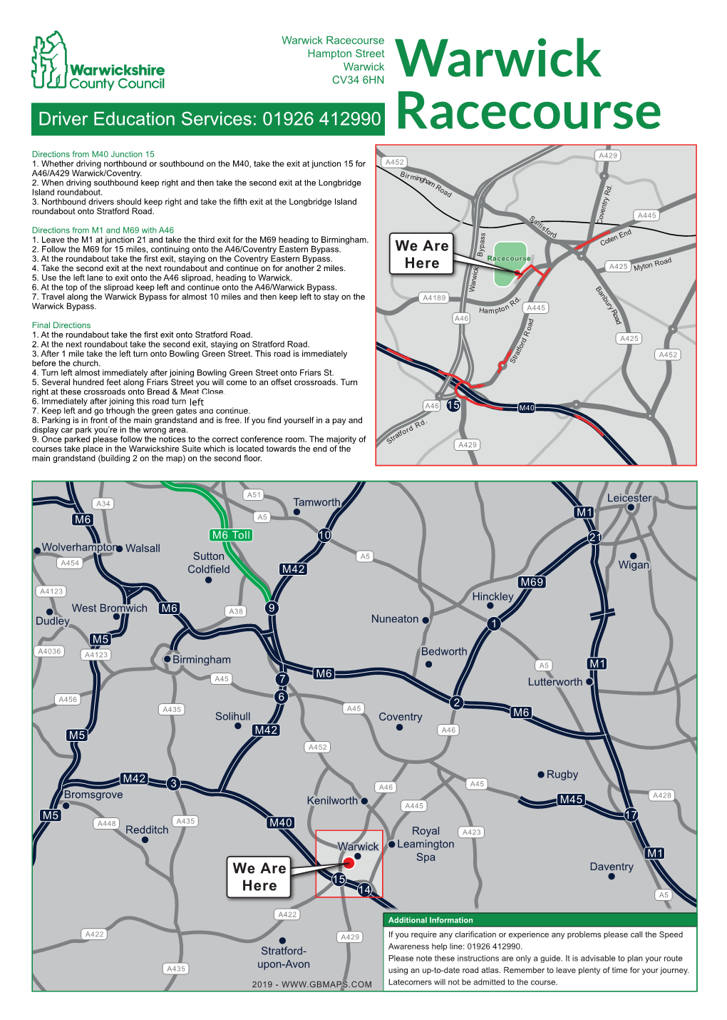 Warwick Racecourse Hampton Street Warwick Warwick CV34 6HN