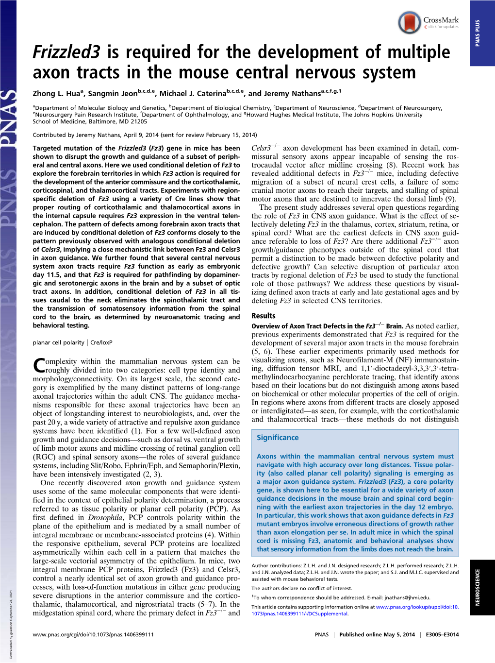 Frizzled3 Is Required for the Development of Multiple Axon Tracts