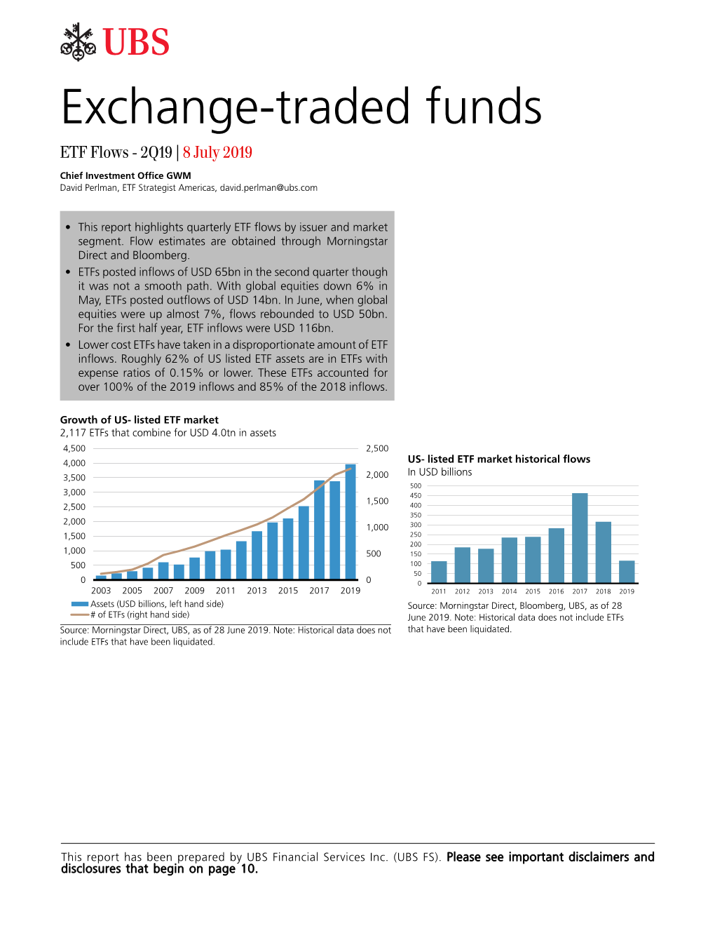 Exchange-Traded Funds ETF Flows - 2Q19 | 8 July 2019