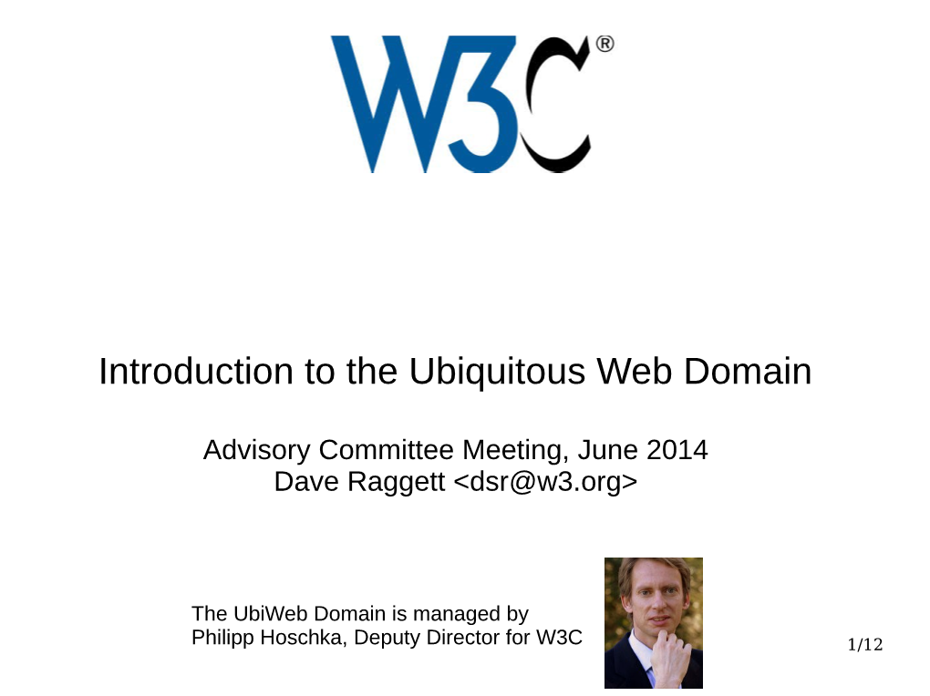 Introduction to the Ubiquitous Web Domain