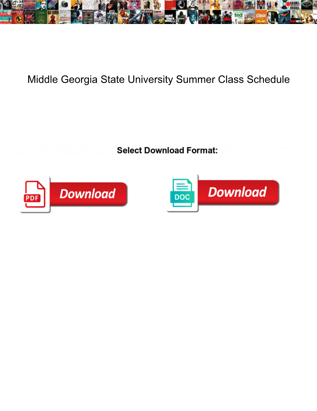 Middle Georgia State University Summer Class Schedule