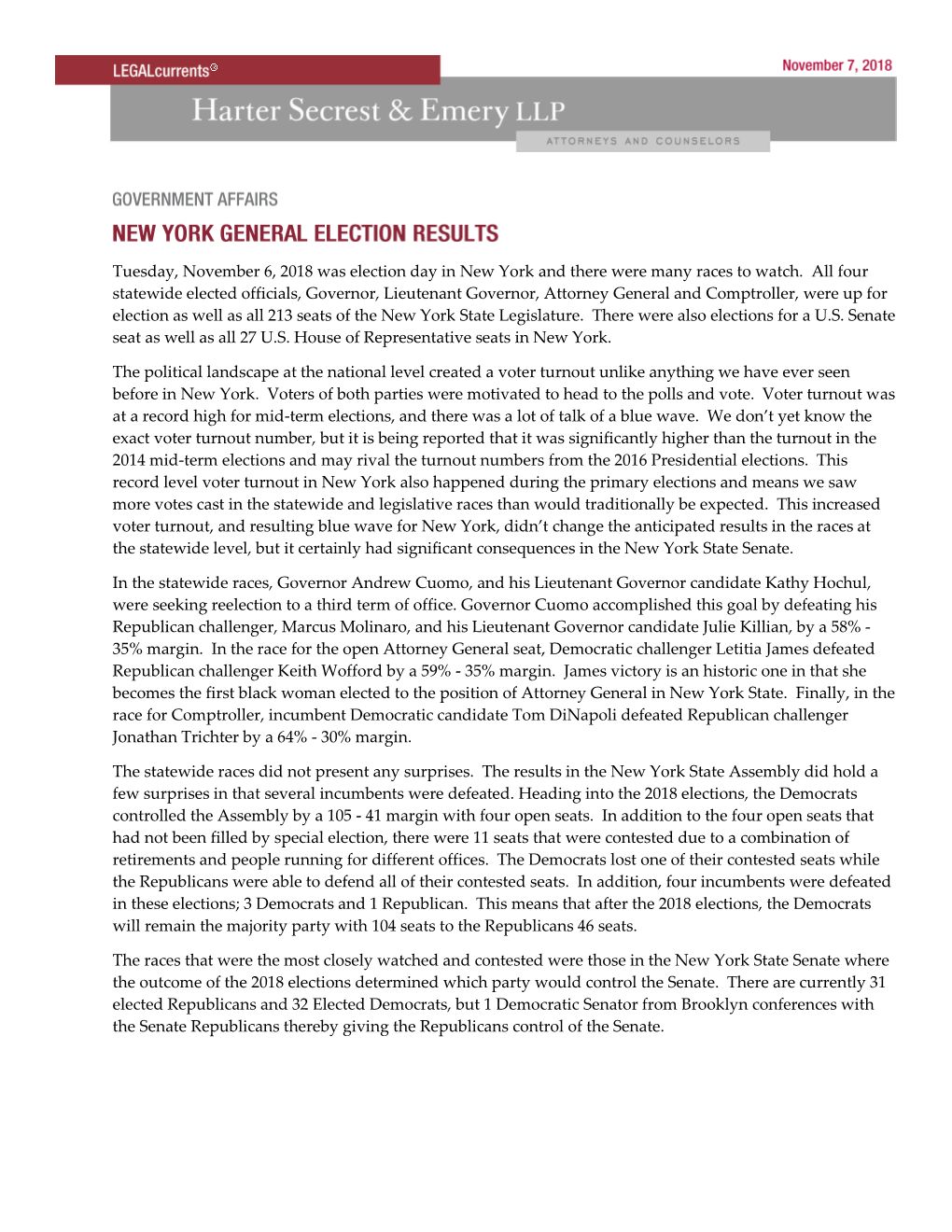 View New York General Election Results