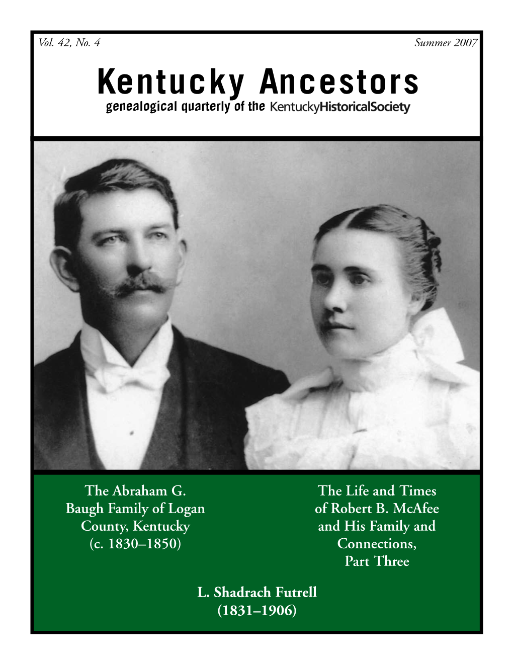 Kentucky Ancestors Genealogical Quarterly of The