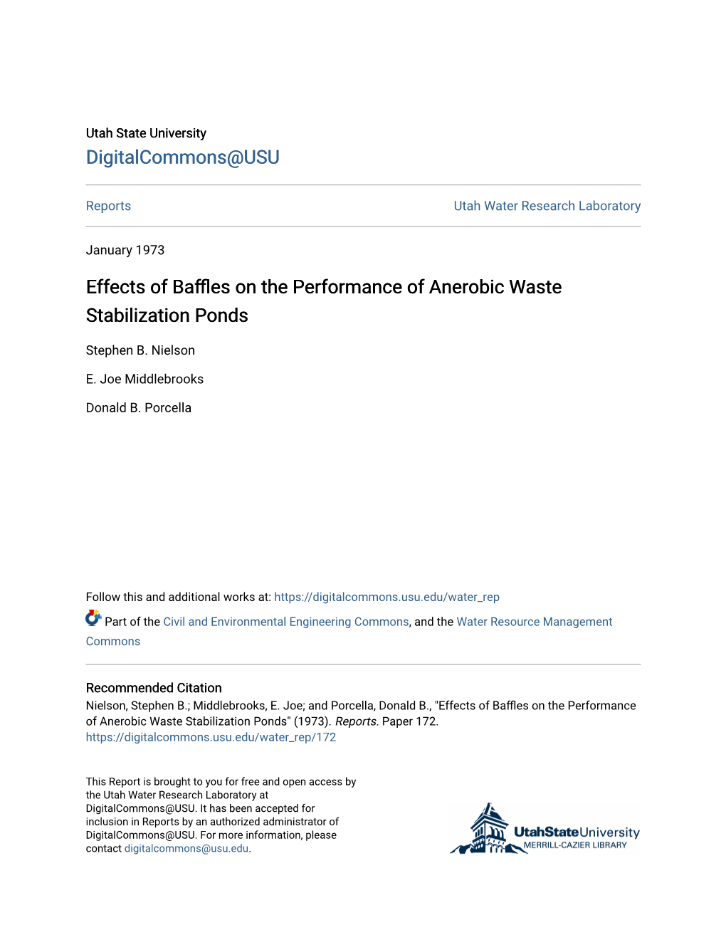 Effects of Baffles on the Performance of Anerobic Waste Stabilization Ponds