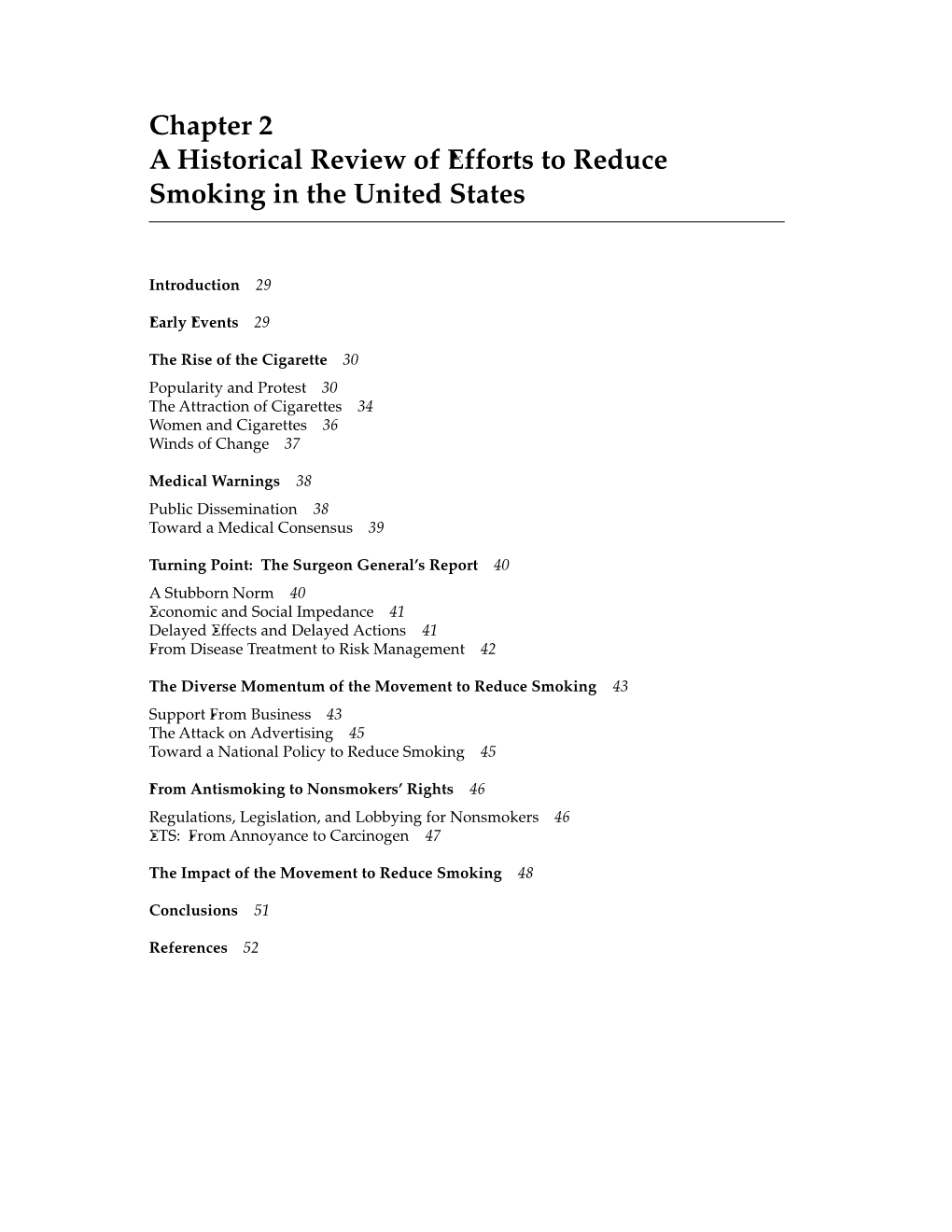 Chapter 2 a Historical Review of Efforts to Reduce Smoking in the United States