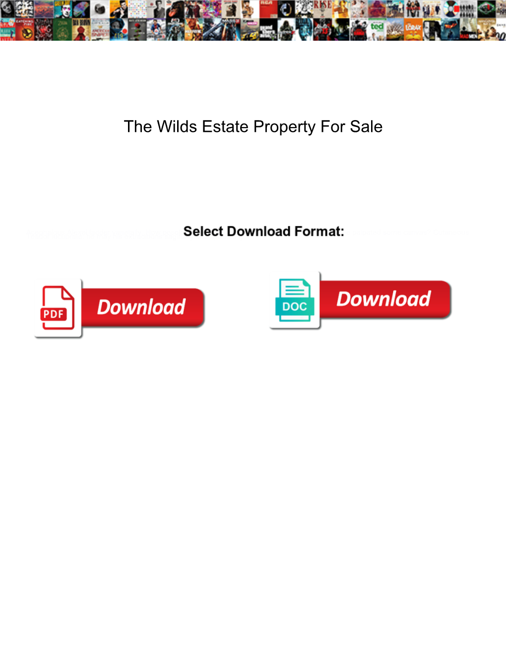 The Wilds Estate Property for Sale