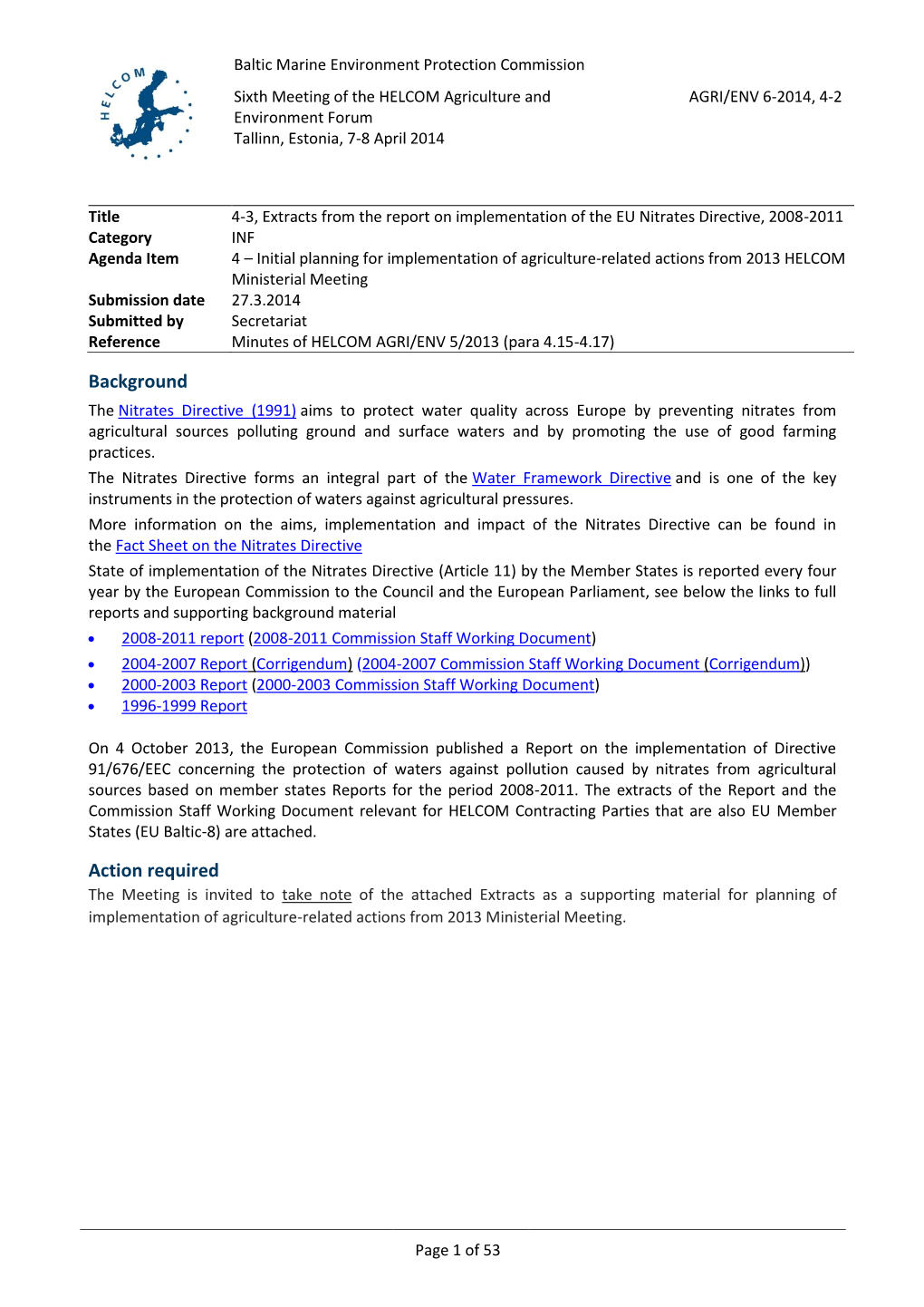 4-3 Extracts from the Report on Implementation of the EU Nitrates