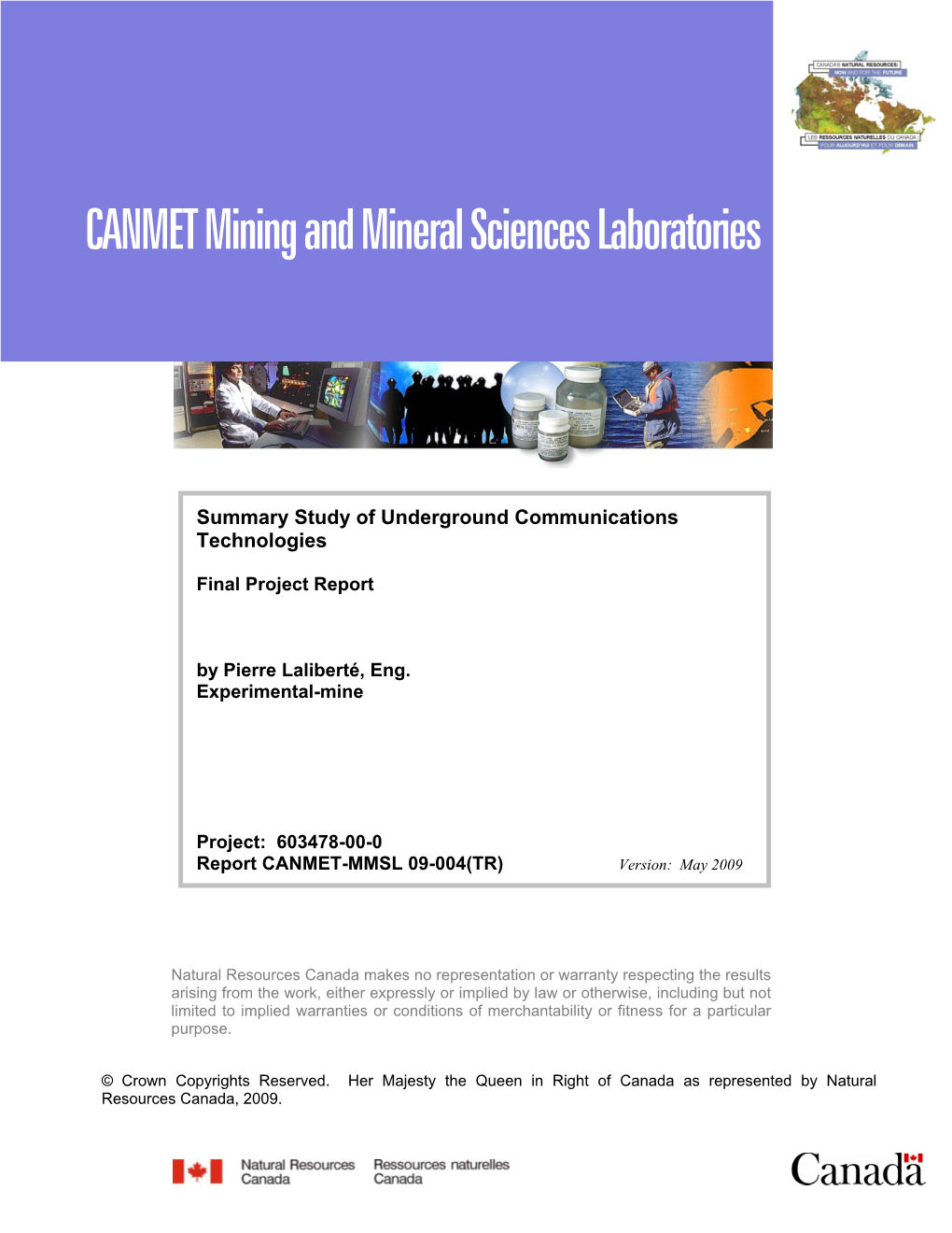 CANMET Mining and Mineral Sciences Laboratories