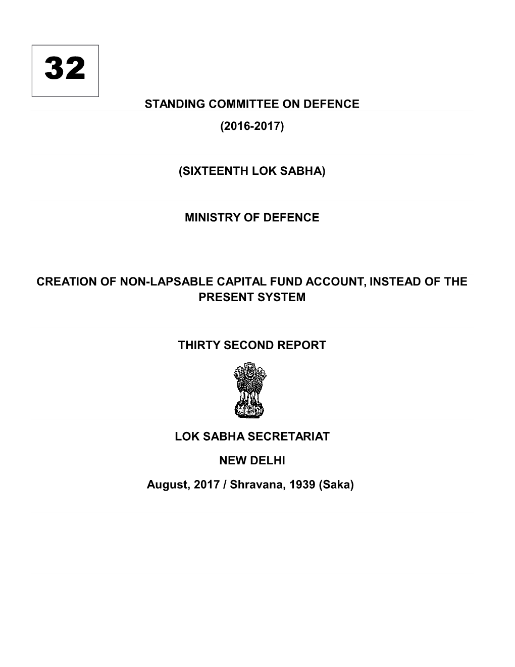 Standing Committee on Defence (2016-2017)