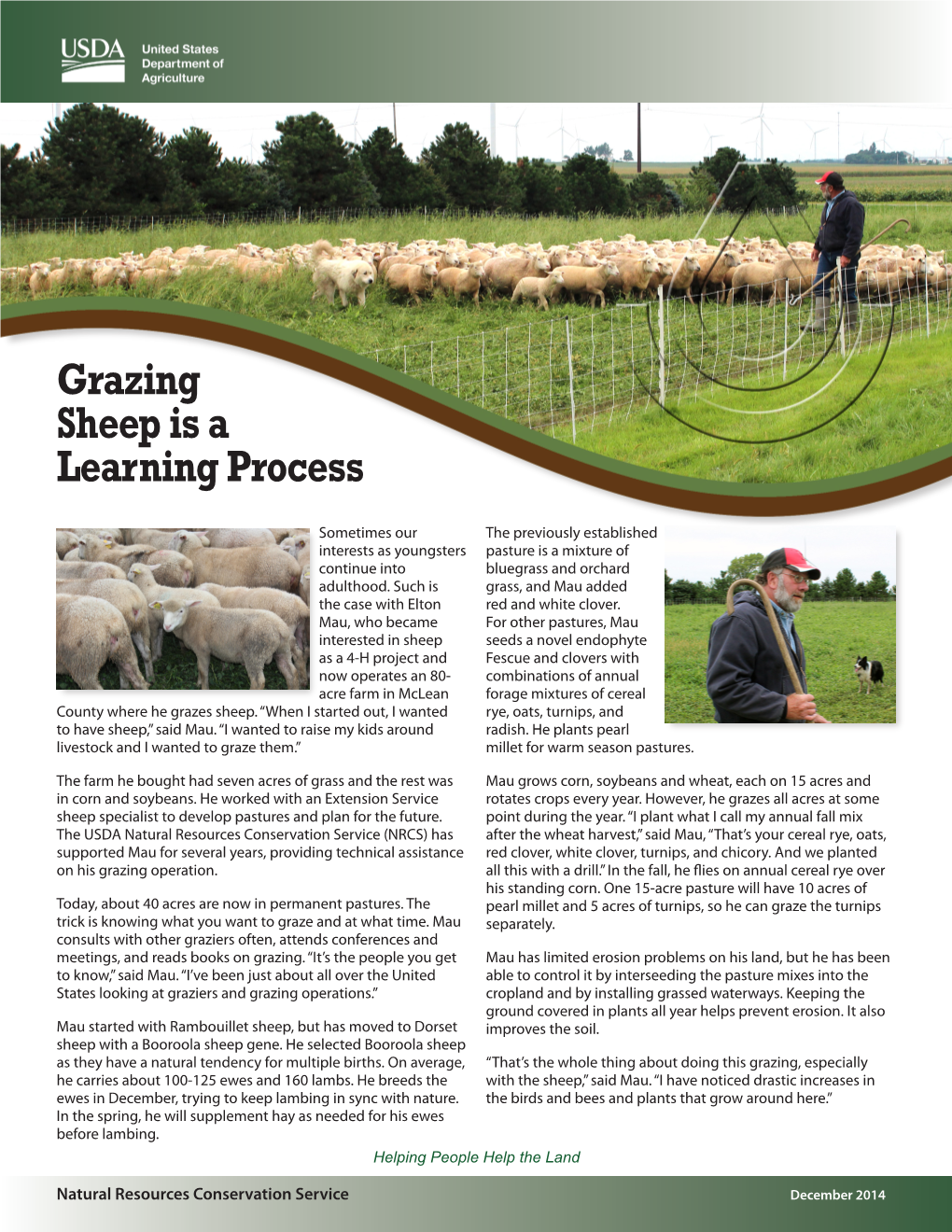 Grazing Sheep Is a Learning Process