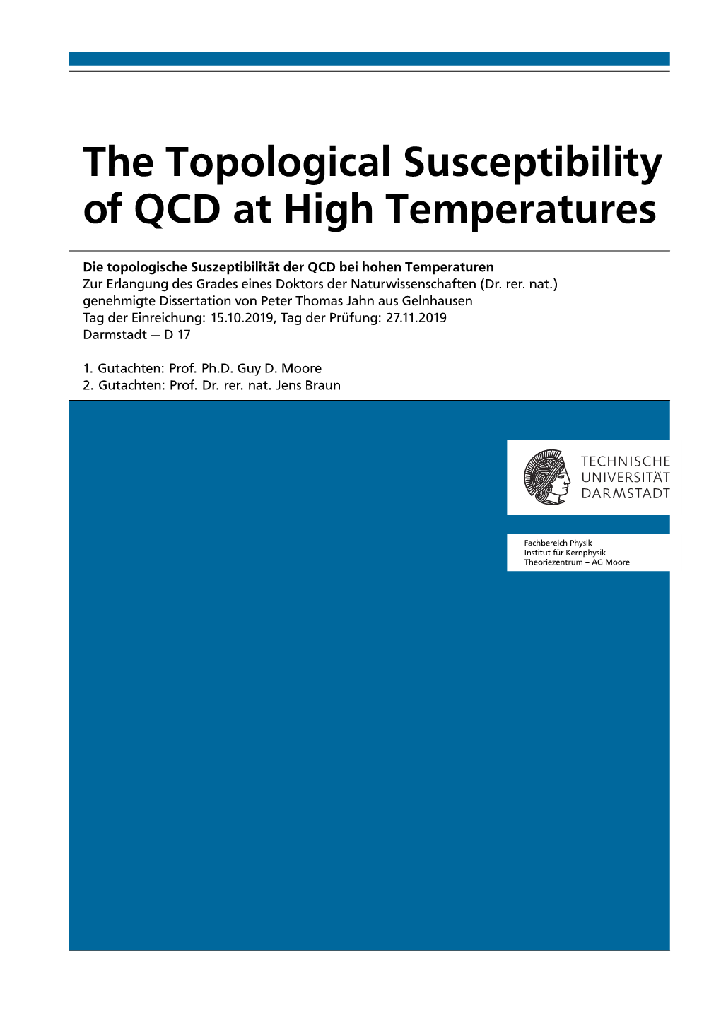 The Topological Suceptibility of QCD at High Temperatures