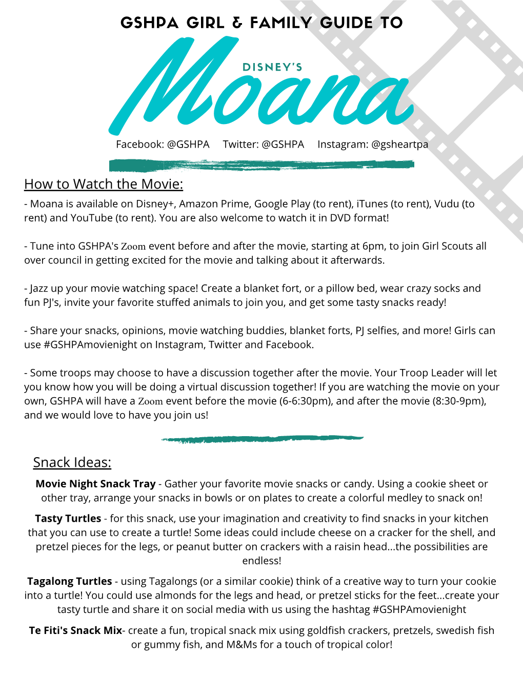 Moana Movie Night Guide