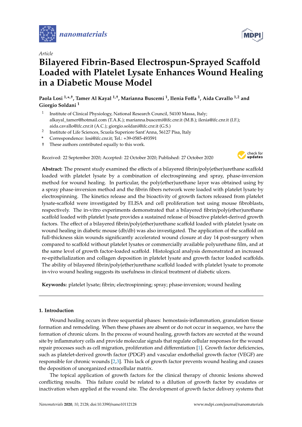 Bilayered Fibrin-Based Electrospun-Sprayed Scaffold