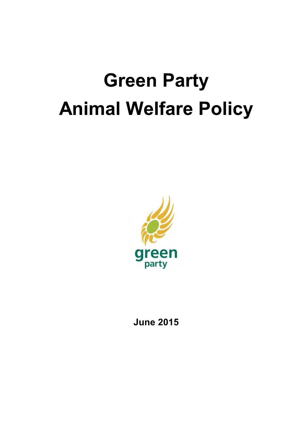 Green Party Animal Welfare Policy
