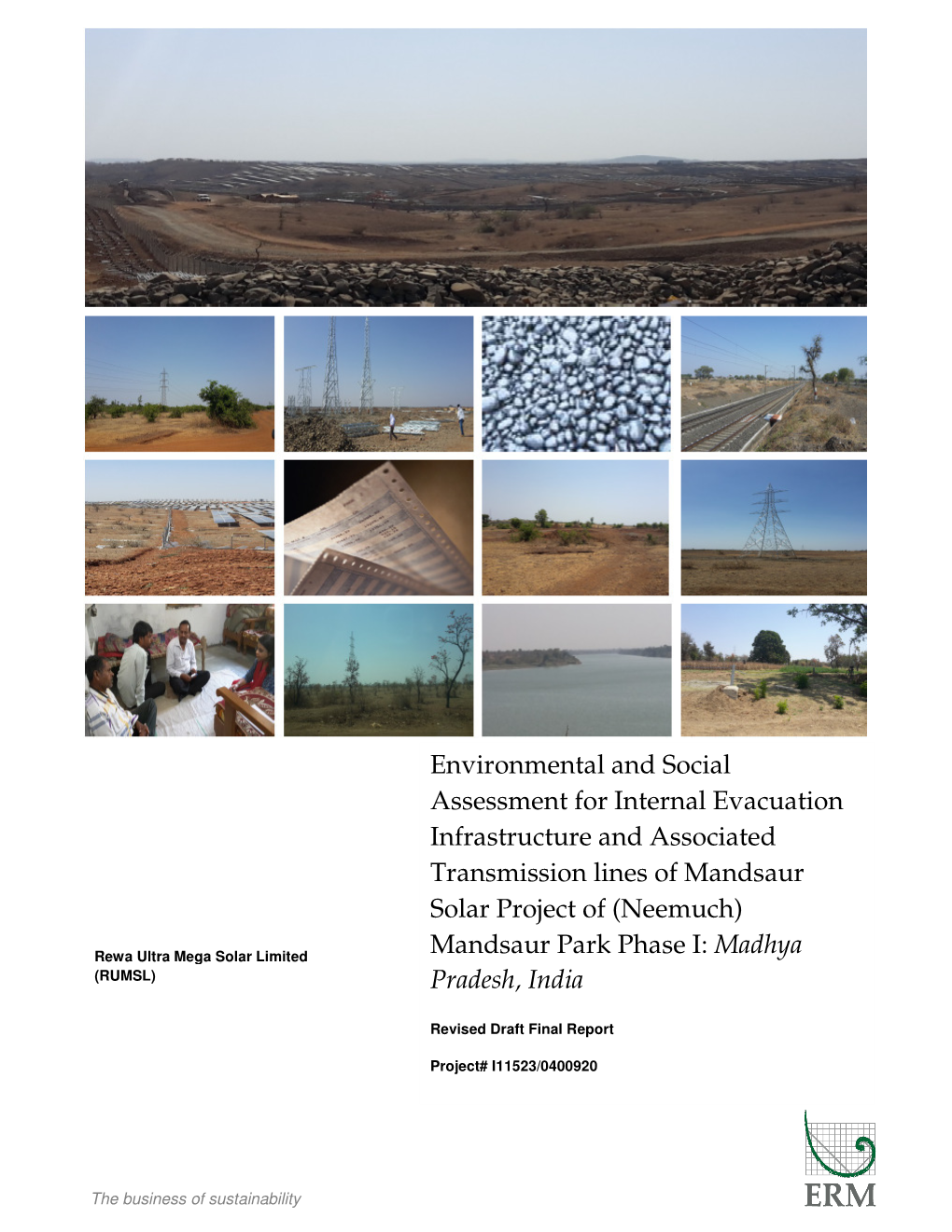 Environmental and Social Assessment for Internal Evacuation Infrastructure and Associated Transmission Lines of Neemuch-Mandsaur Solar