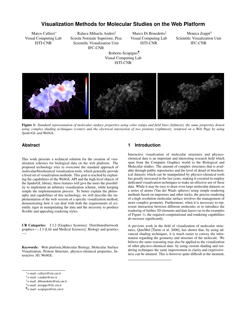 Visualization Methods for Molecular Studies on the Web Platform